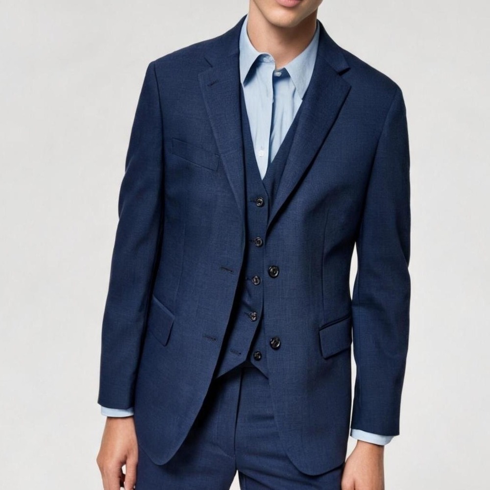 Tommy Hilfiger Men Tommy Sport Coat 44L Blue Blazer Suit Jacket Tailored NWT